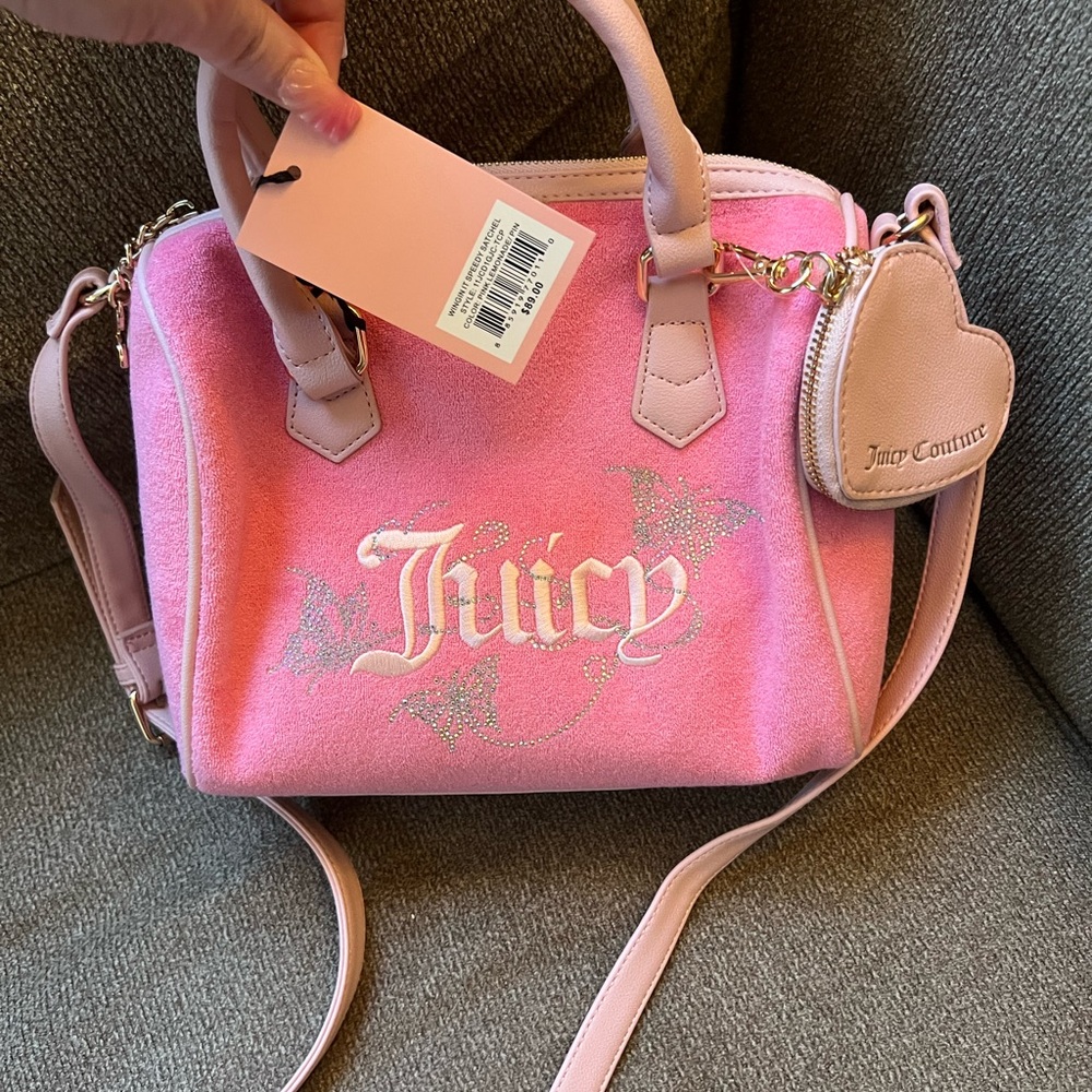 Juicy Couture Pink Satchel with Heart Charm